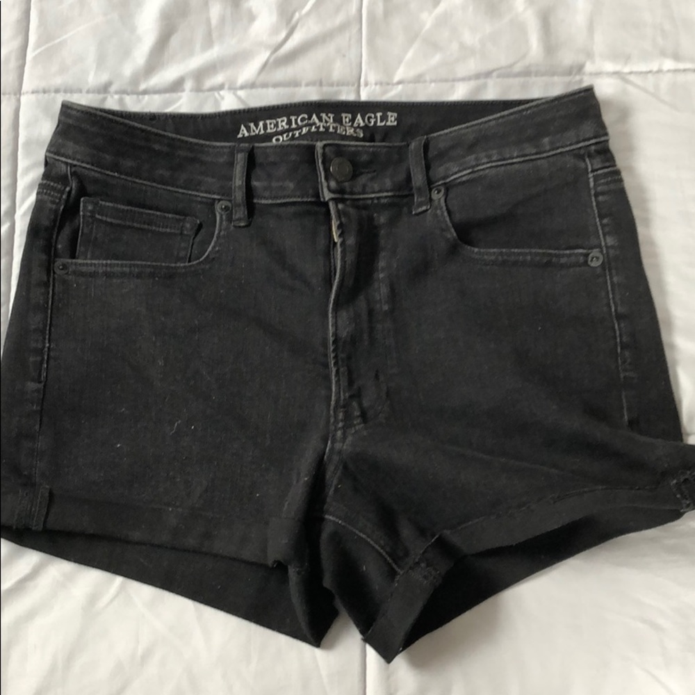 Super Hi-Rise Shortie Shorts, sz 8, A&E, Like New